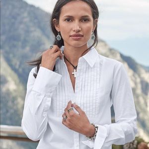 Sundance Gabriella shirt white cotton NWT